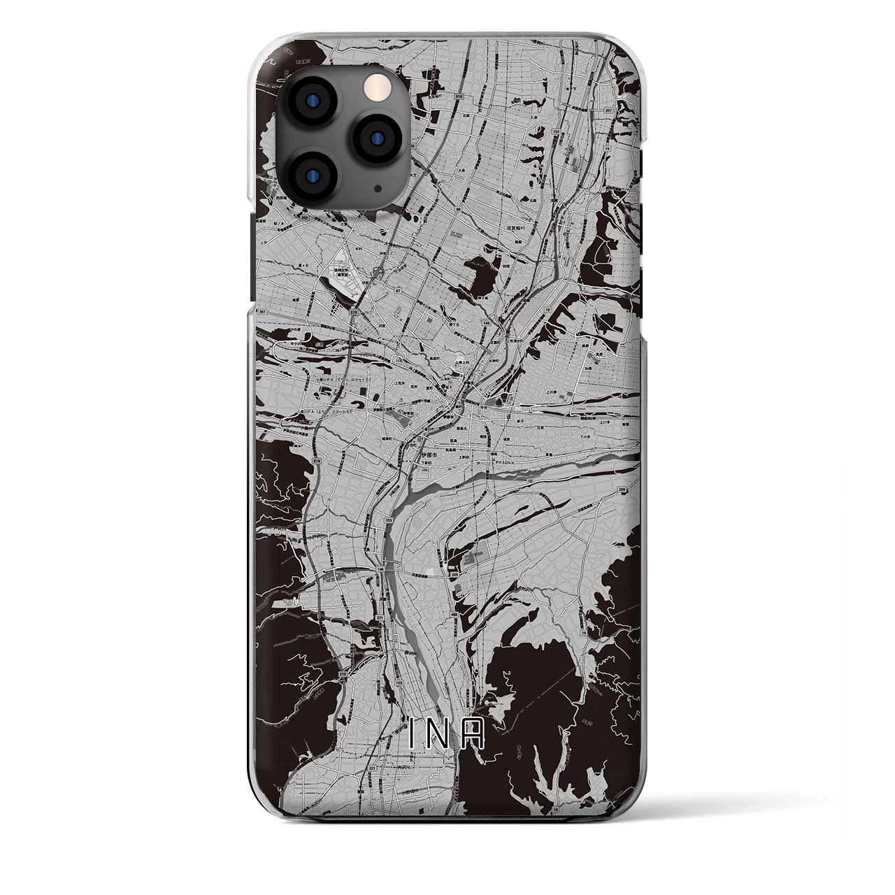 【伊那(長野県)】地図柄iPhoneケース(クリアタイプ)