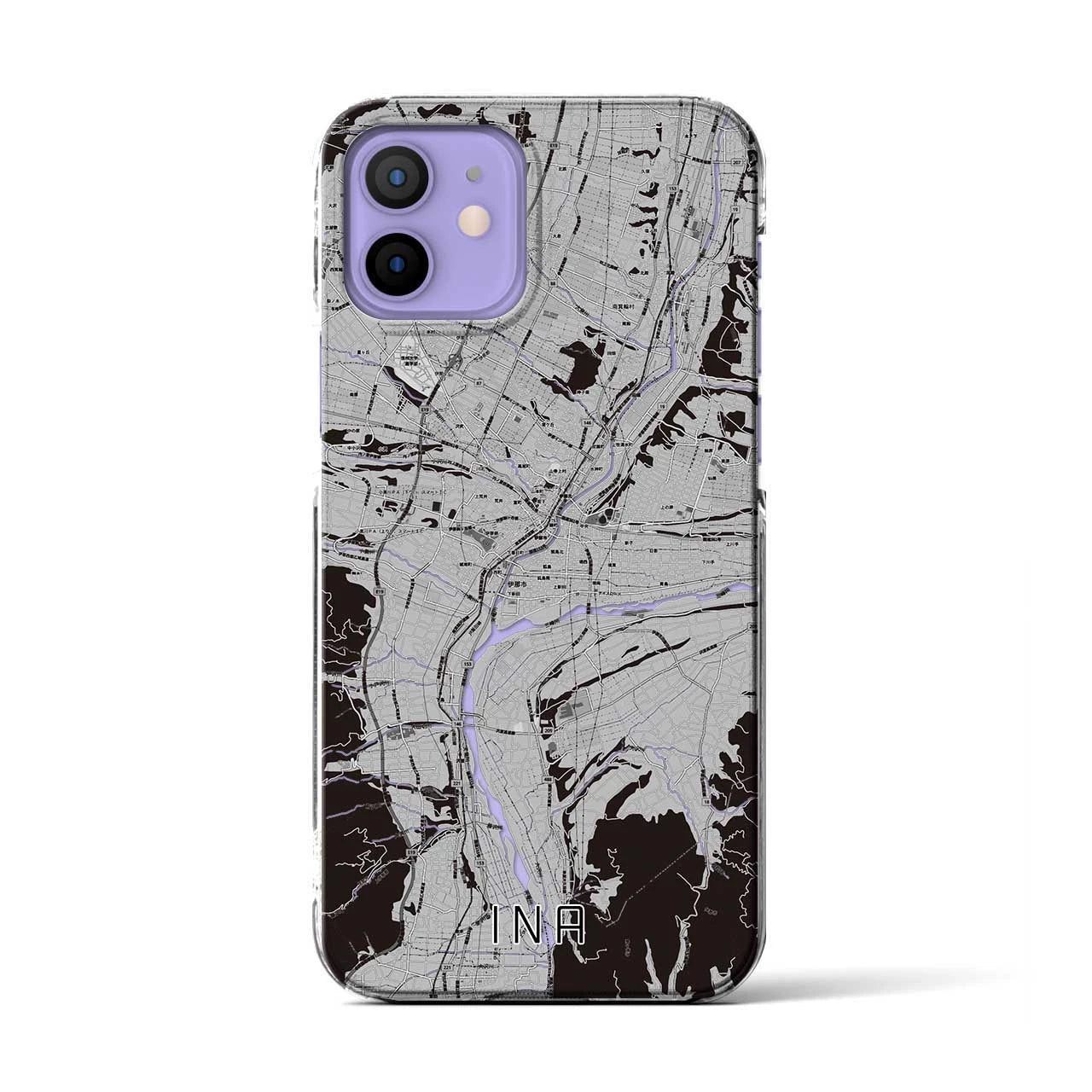 【伊那(長野県)】地図柄iPhoneケース(クリアタイプ)