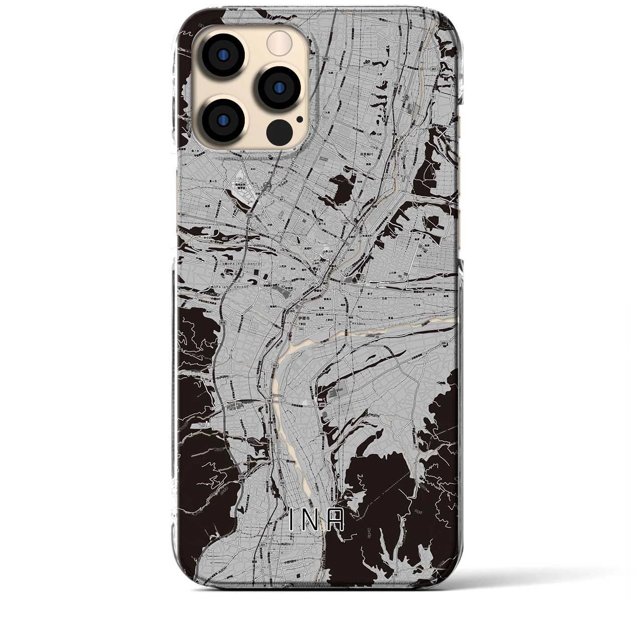 【伊那(長野県)】地図柄iPhoneケース(クリアタイプ)