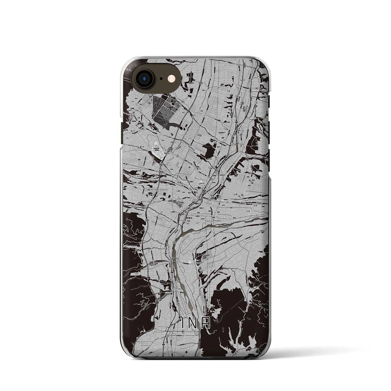 【伊那(長野県)】地図柄iPhoneケース(クリアタイプ)