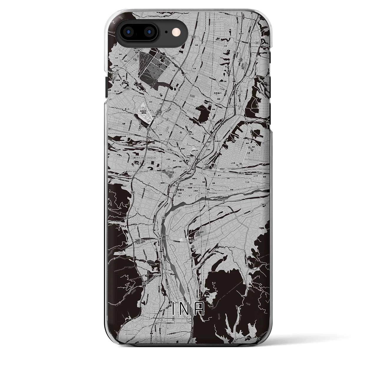 【伊那(長野県)】地図柄iPhoneケース(クリアタイプ)