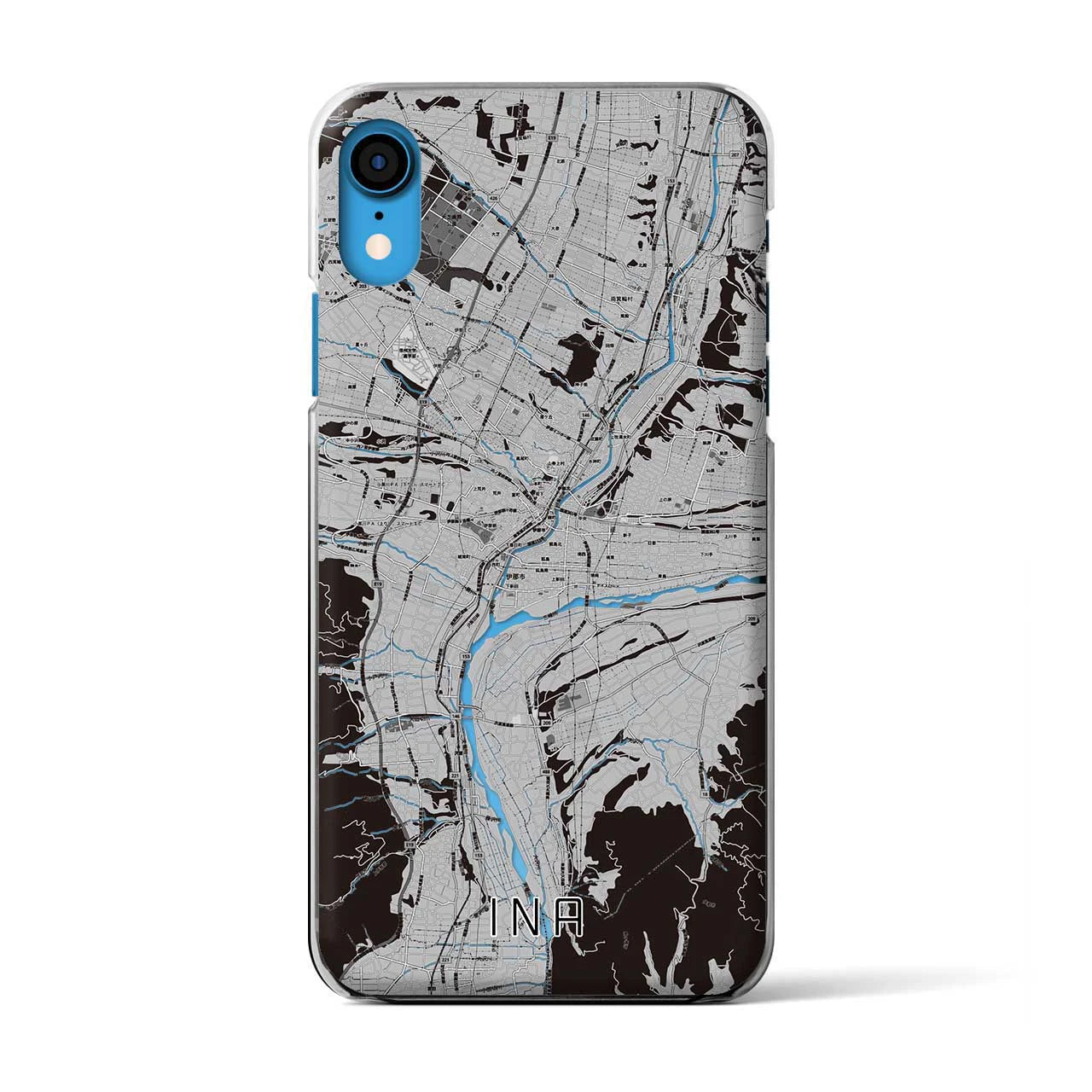 【伊那(長野県)】地図柄iPhoneケース(クリアタイプ)