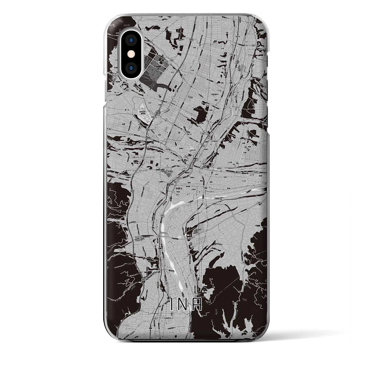 【伊那(長野県)】地図柄iPhoneケース(クリアタイプ)