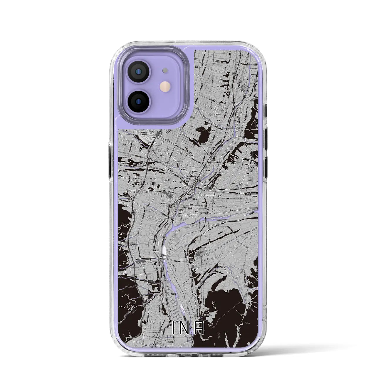【伊那(長野県)】地図柄iPhoneケース(MagSafeタイプ)