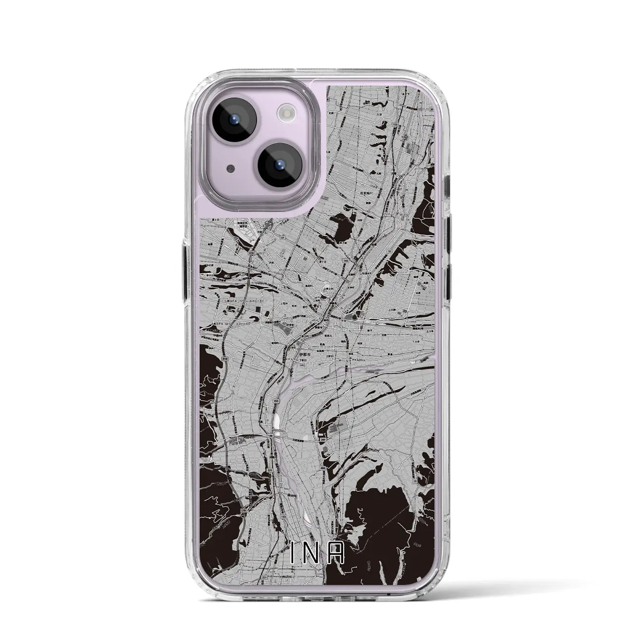 【伊那(長野県)】地図柄iPhoneケース(MagSafeタイプ)