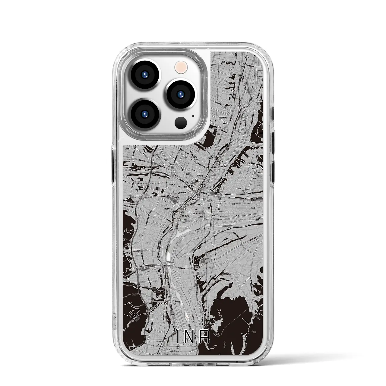 【伊那(長野県)】地図柄iPhoneケース(MagSafeタイプ)