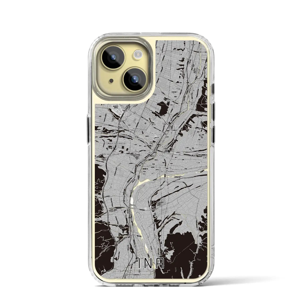 【伊那(長野県)】地図柄iPhoneケース(MagSafeタイプ)