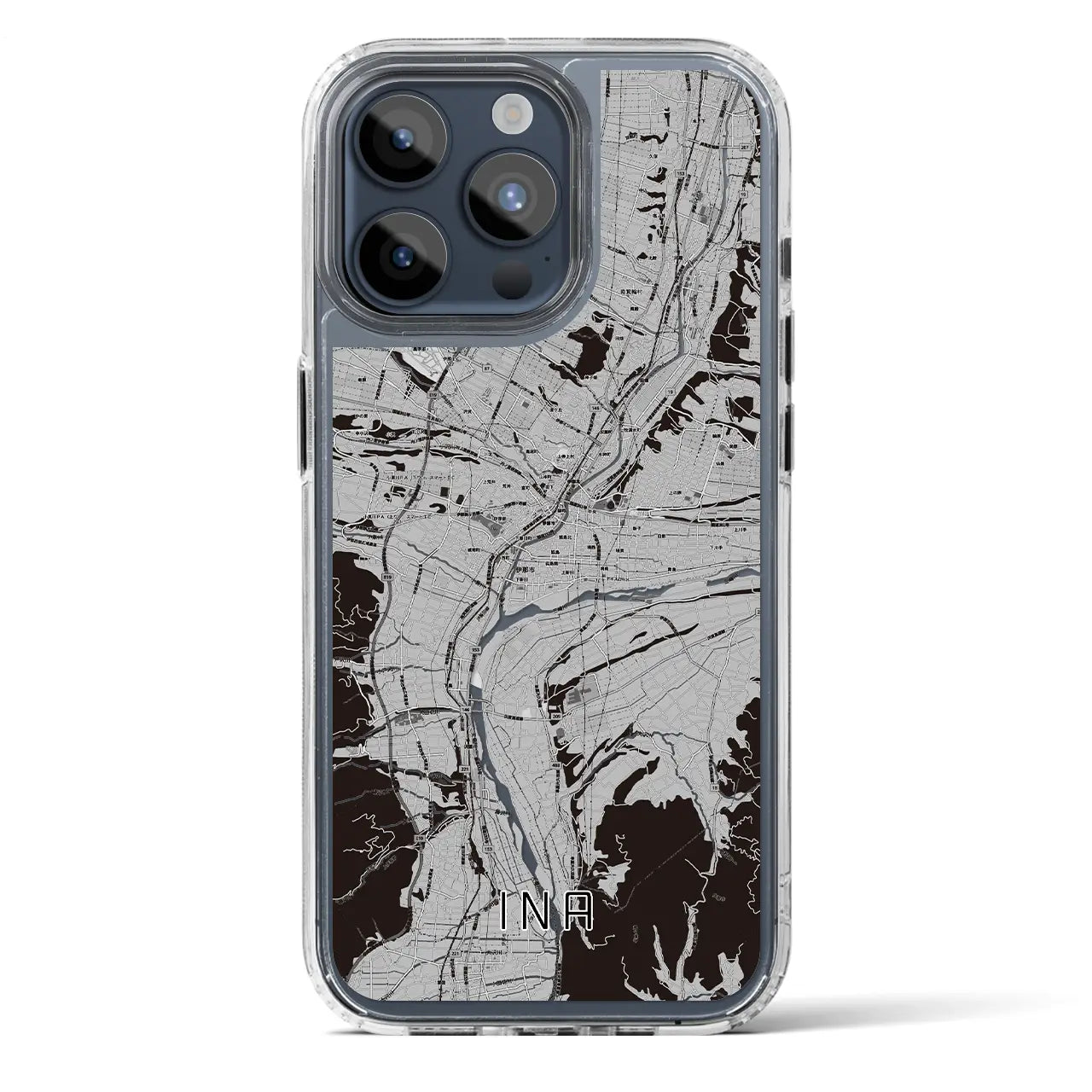 【伊那(長野県)】地図柄iPhoneケース(MagSafeタイプ)
