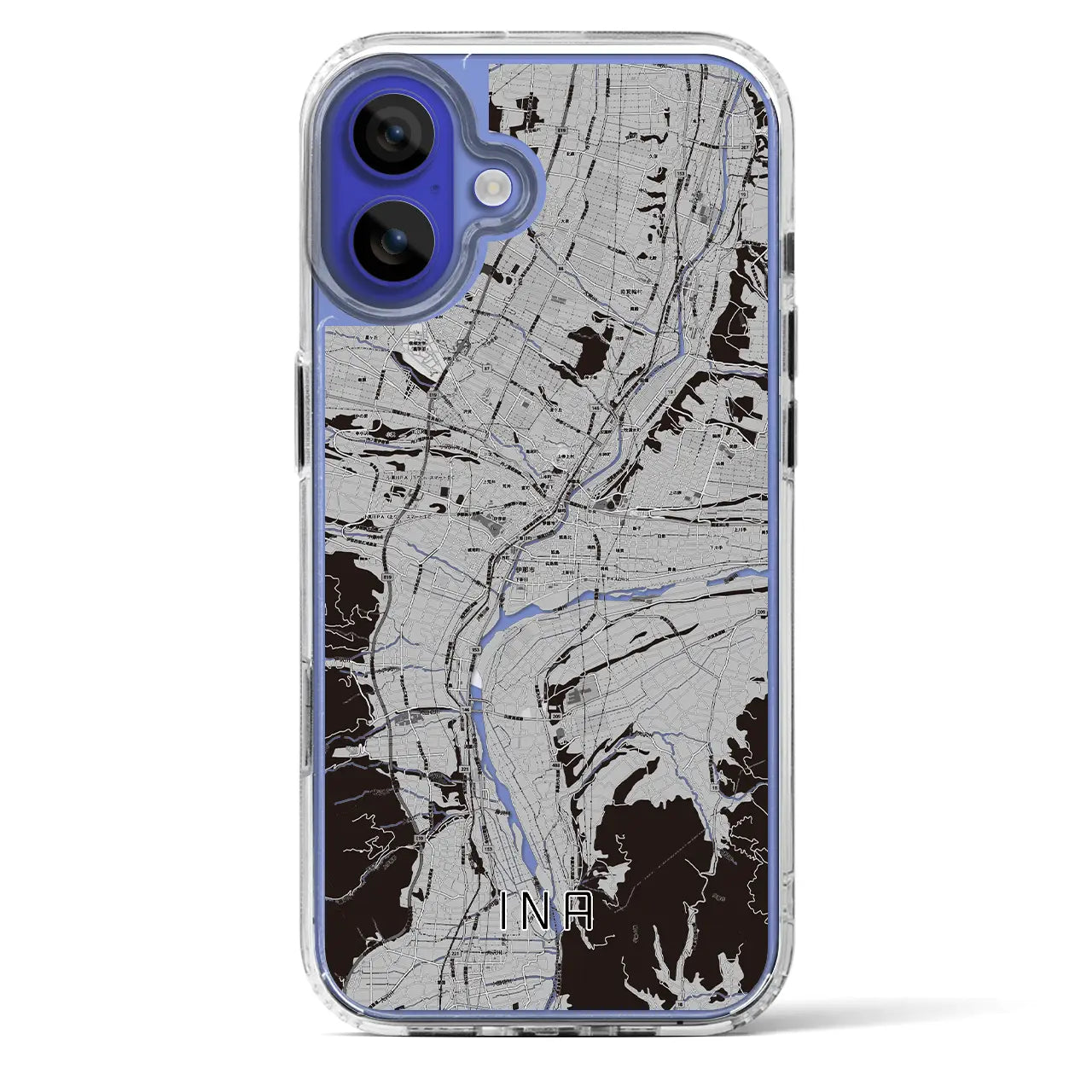 【伊那(長野県)】地図柄iPhoneケース(MagSafeタイプ)