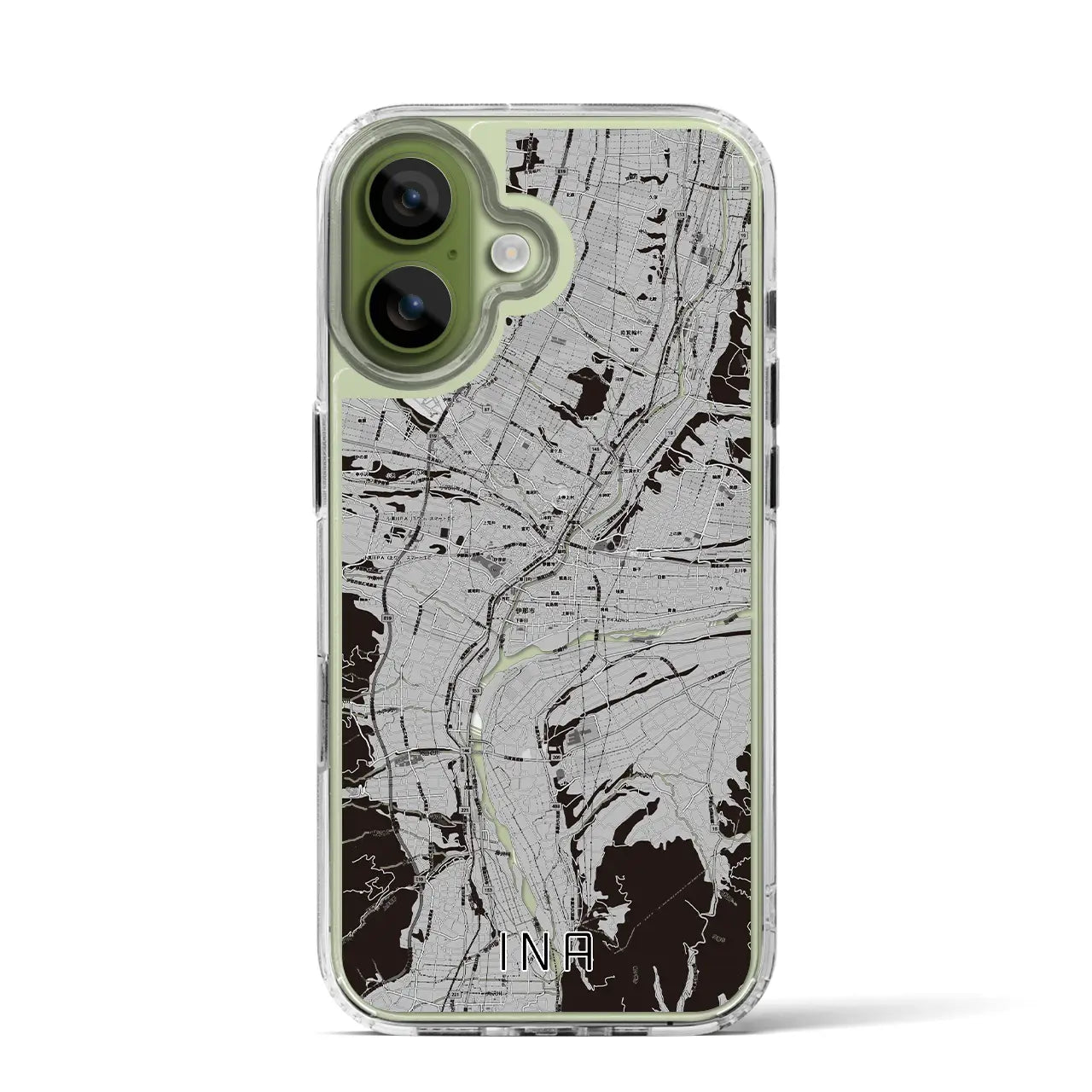 【伊那(長野県)】地図柄iPhoneケース(MagSafeタイプ)