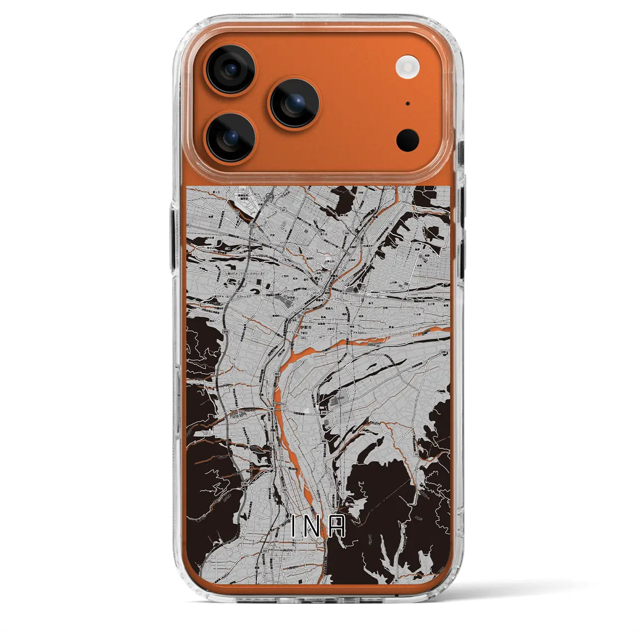 【伊那(長野県)】地図柄iPhoneケース(MagSafeタイプ)