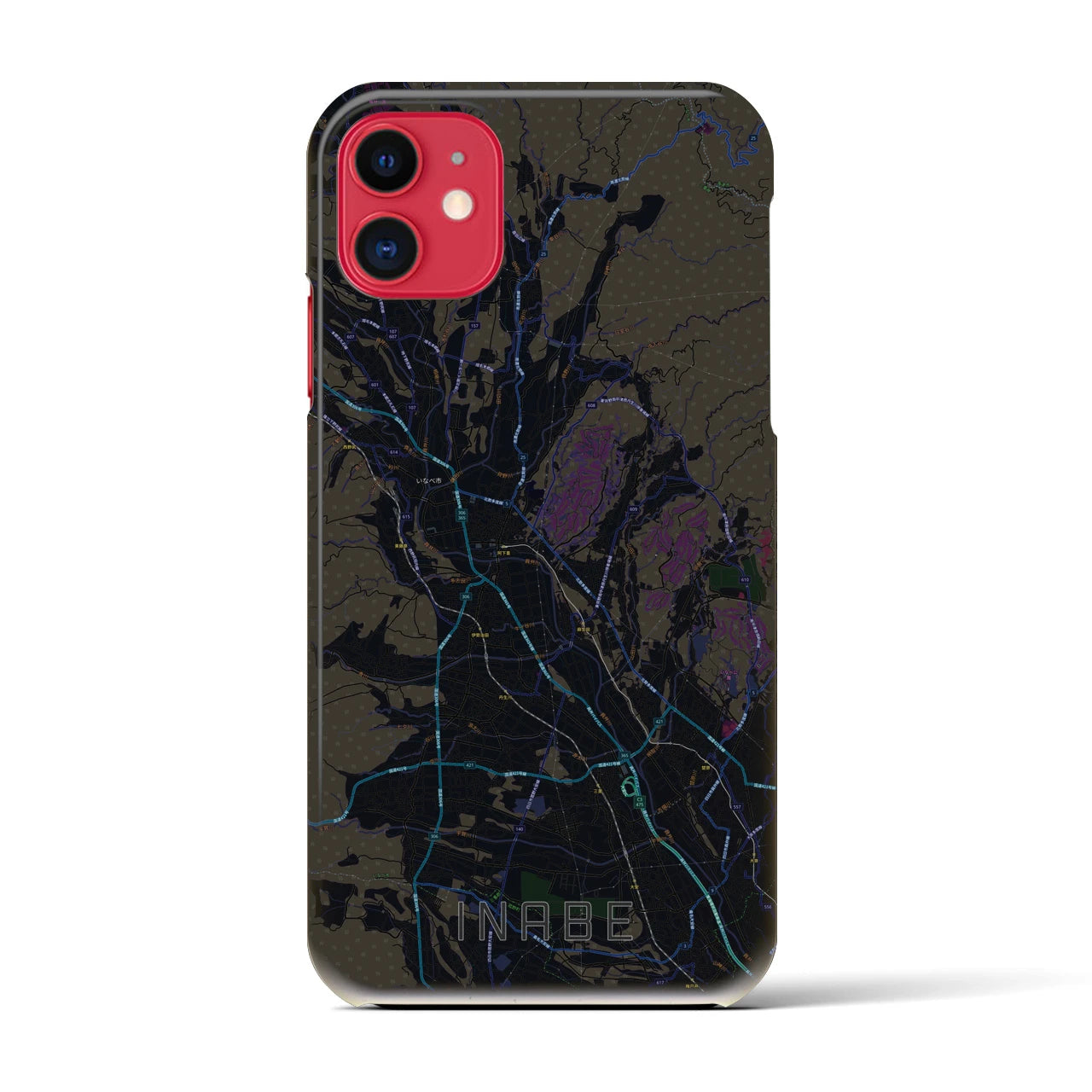【いなべ(三重県)】地図柄iPhoneケース(バックカバータイプ)