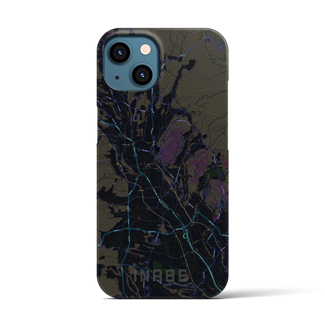 【いなべ(三重県)】地図柄iPhoneケース(バックカバータイプ)