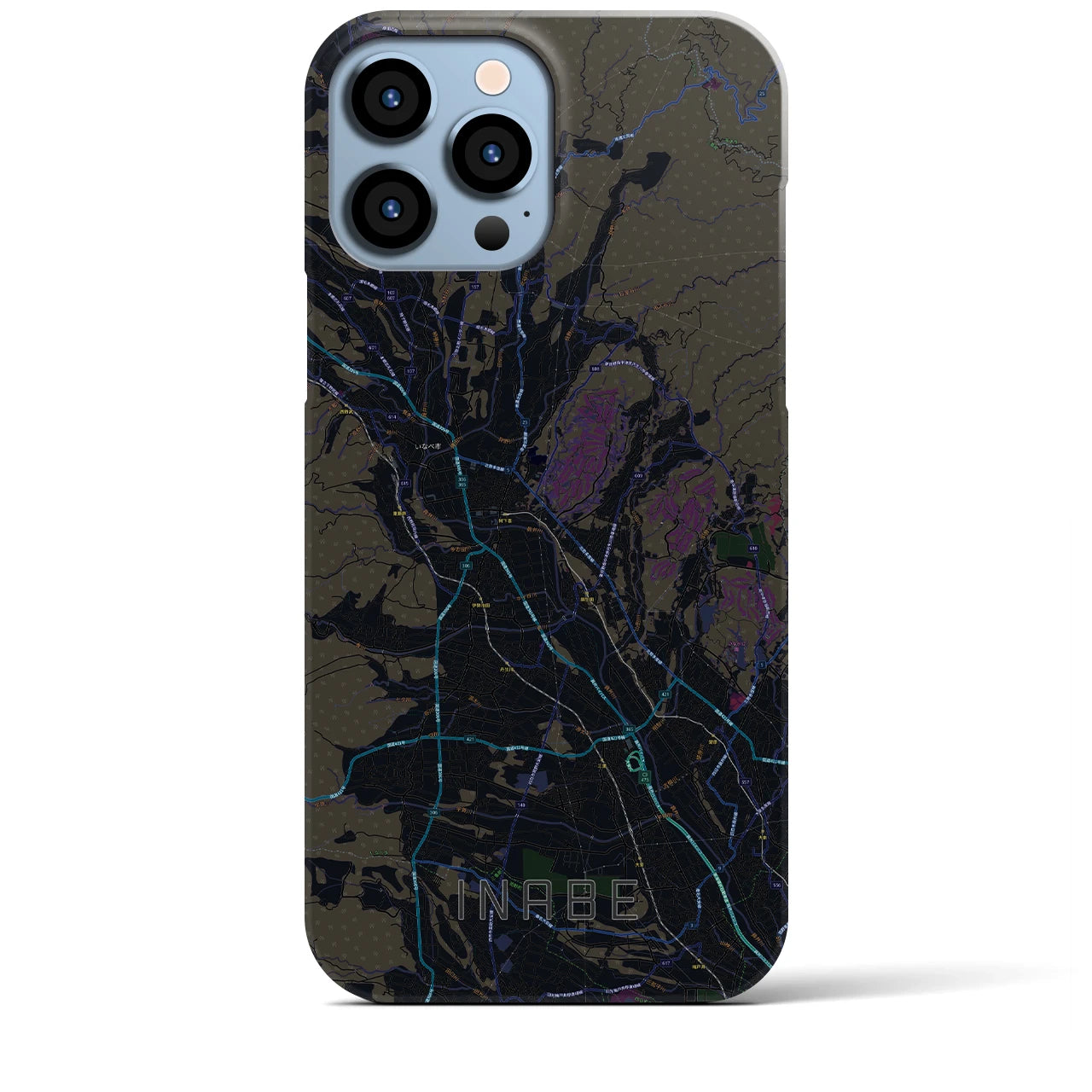 【いなべ(三重県)】地図柄iPhoneケース(バックカバータイプ)