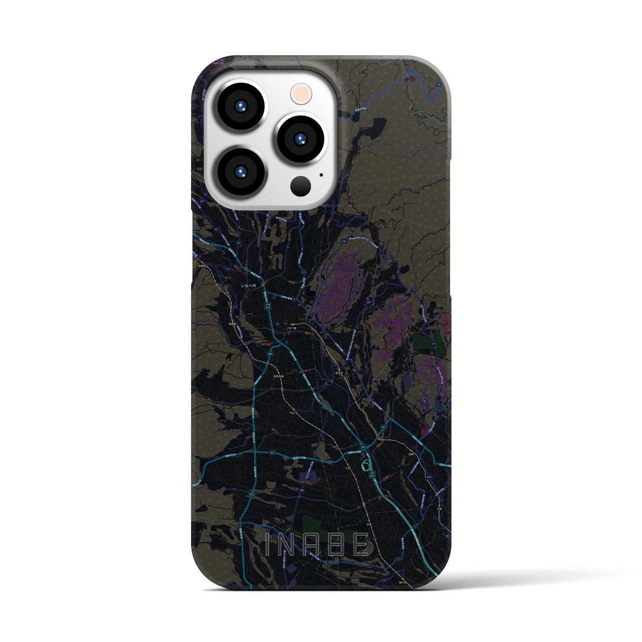【いなべ(三重県)】地図柄iPhoneケース(バックカバータイプ)