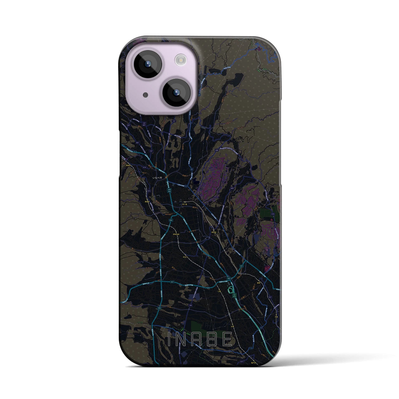 【いなべ(三重県)】地図柄iPhoneケース(バックカバータイプ)