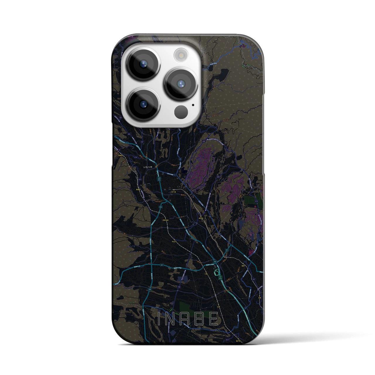 【いなべ(三重県)】地図柄iPhoneケース(バックカバータイプ)