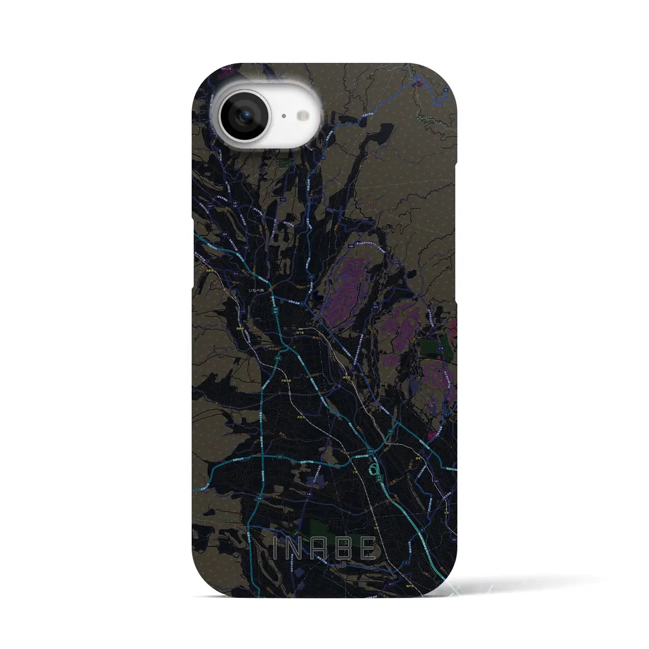 【いなべ(三重県)】地図柄iPhoneケース(バックカバータイプ)