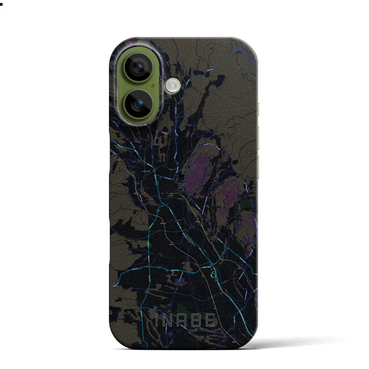 【いなべ(三重県)】地図柄iPhoneケース(バックカバータイプ)