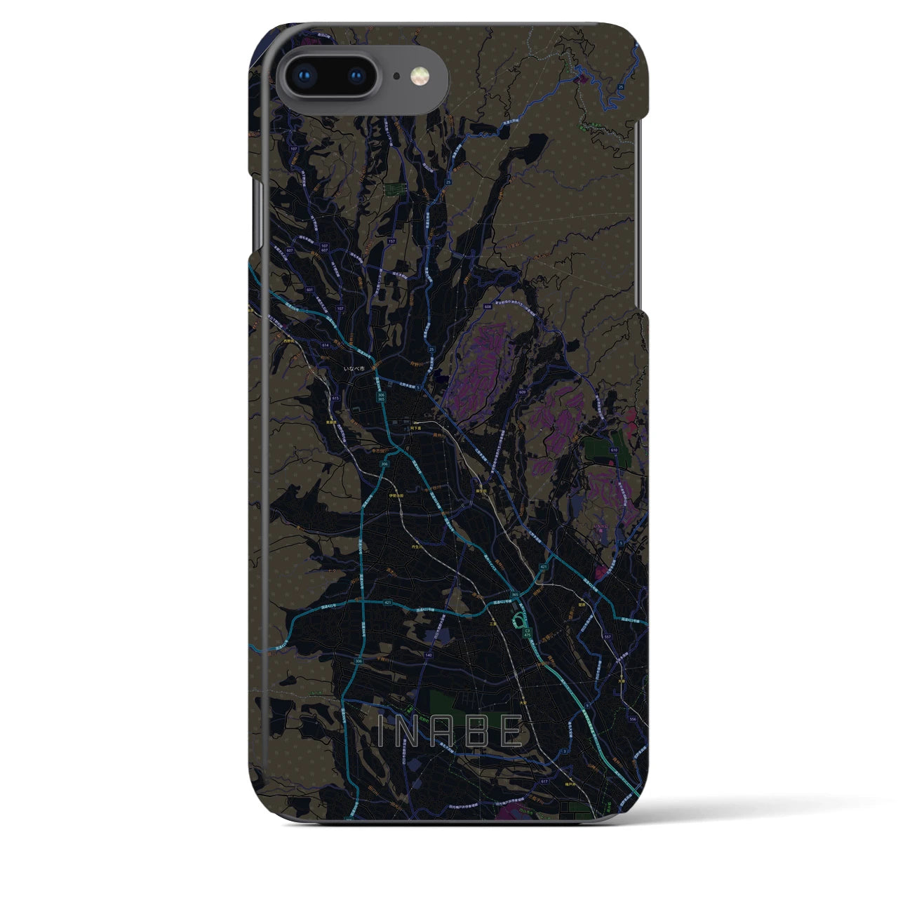 【いなべ(三重県)】地図柄iPhoneケース(バックカバータイプ)