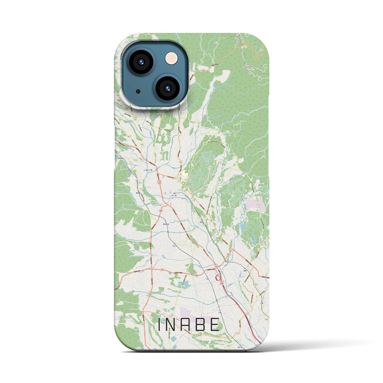 【いなべ(三重県)】地図柄iPhoneケース(バックカバータイプ)