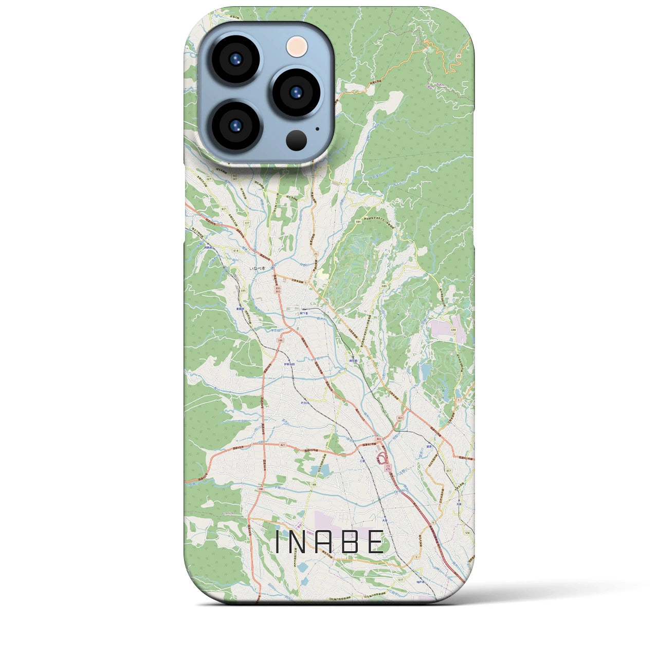【いなべ(三重県)】地図柄iPhoneケース(バックカバータイプ)