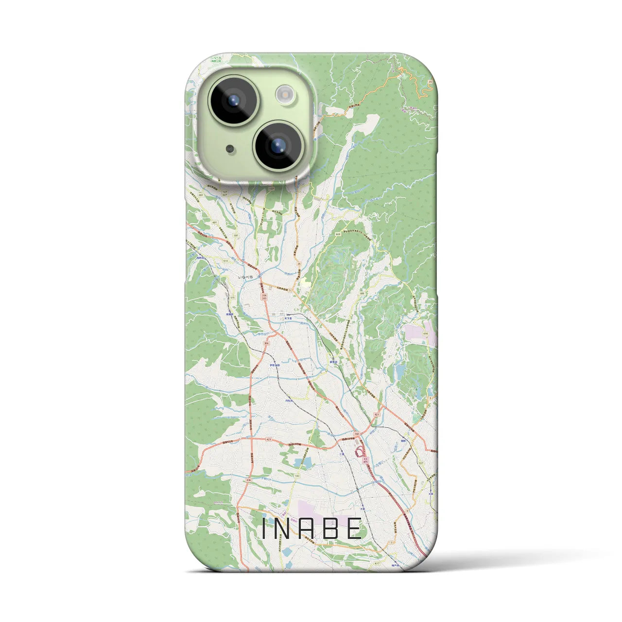 【いなべ(三重県)】地図柄iPhoneケース(バックカバータイプ)