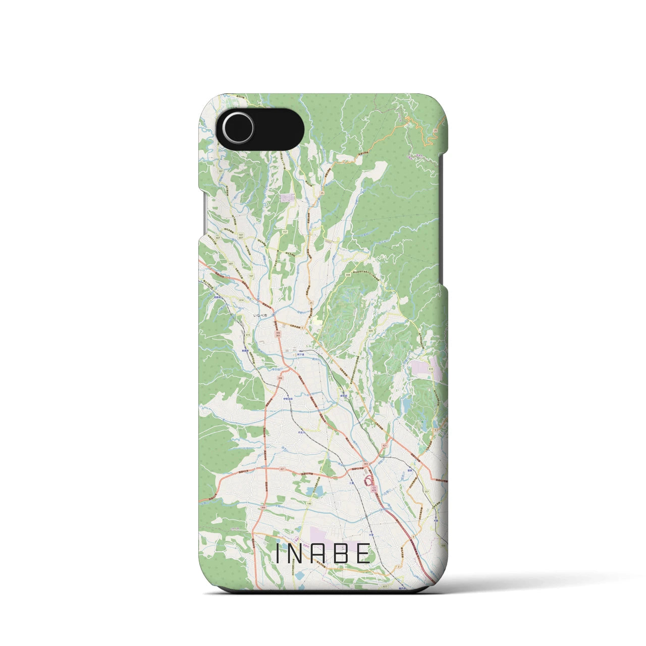 【いなべ(三重県)】地図柄iPhoneケース(バックカバータイプ)