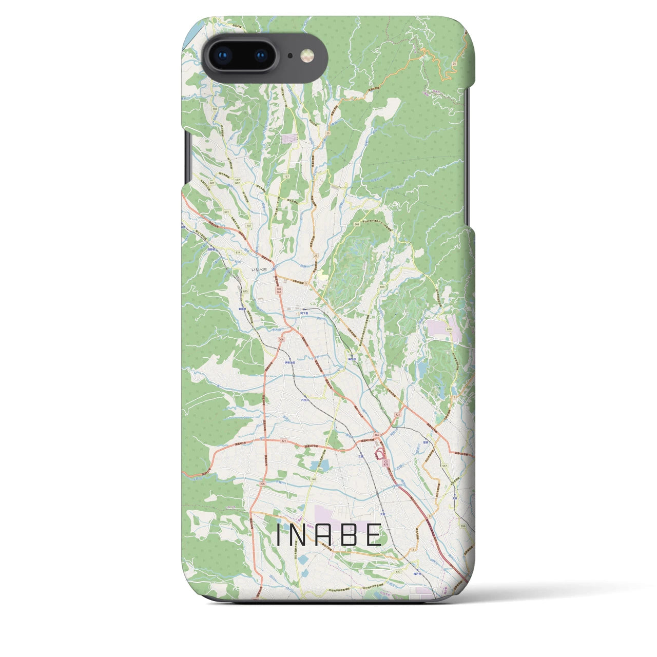 【いなべ(三重県)】地図柄iPhoneケース(バックカバータイプ)