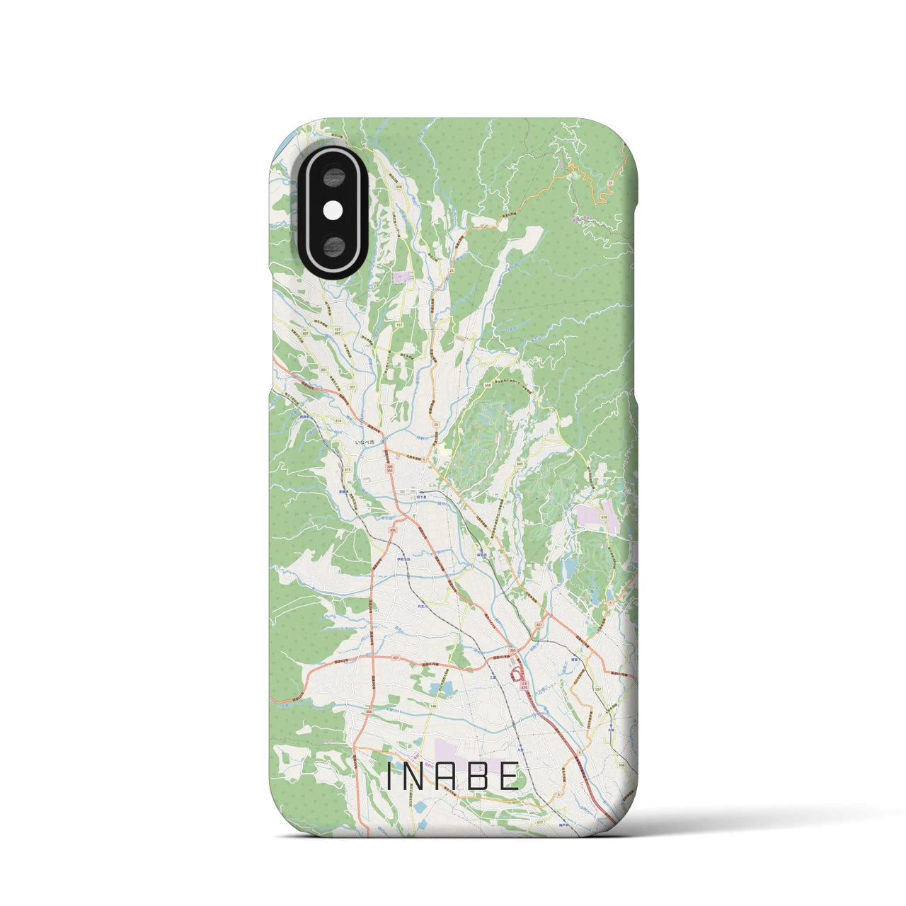 【いなべ(三重県)】地図柄iPhoneケース(バックカバータイプ)