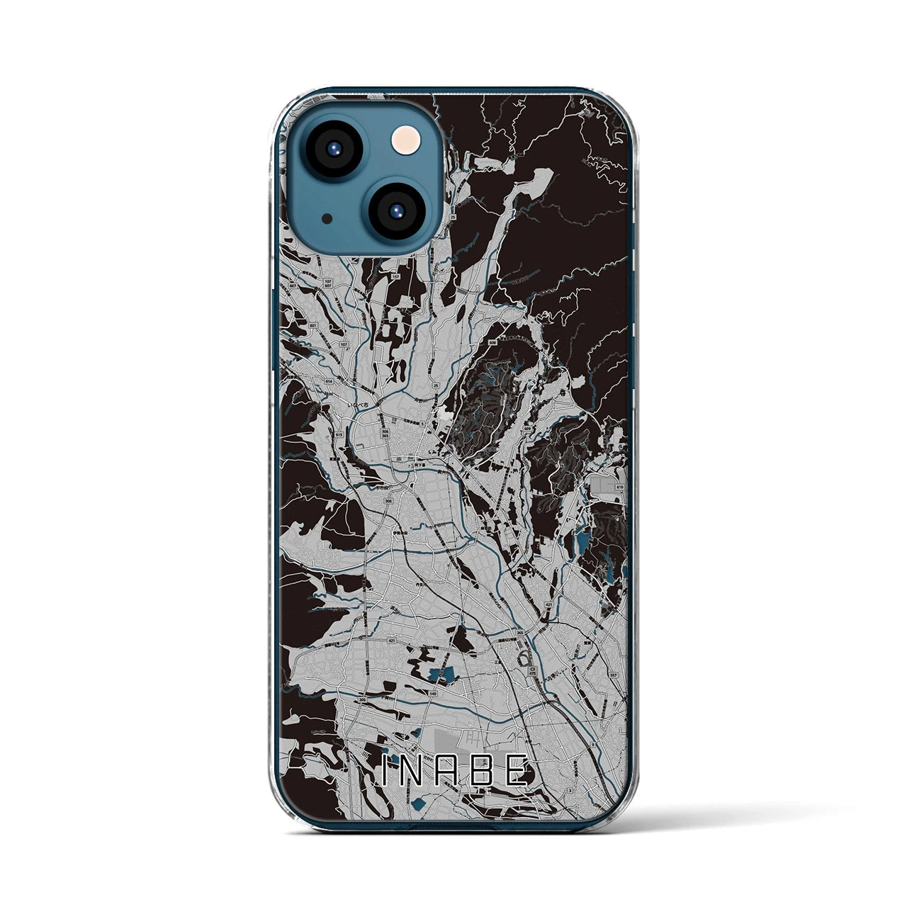 【いなべ(三重県)】地図柄iPhoneケース(クリアタイプ)