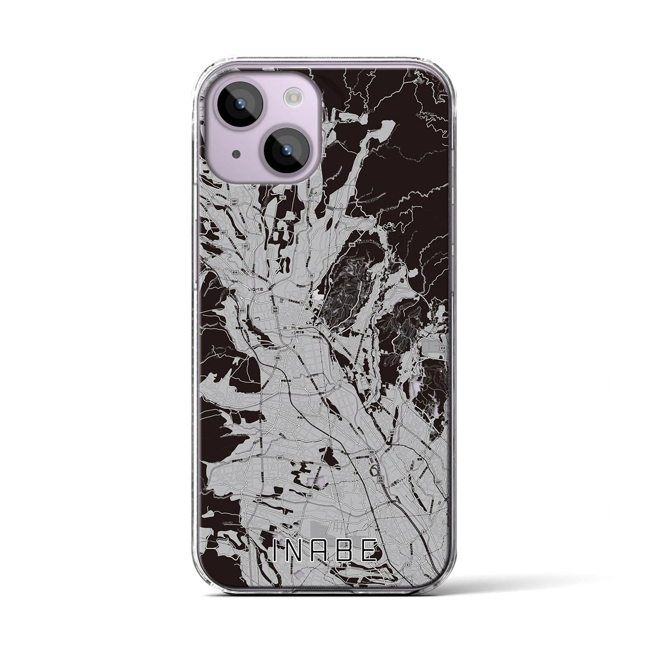 【いなべ(三重県)】地図柄iPhoneケース(クリアタイプ)