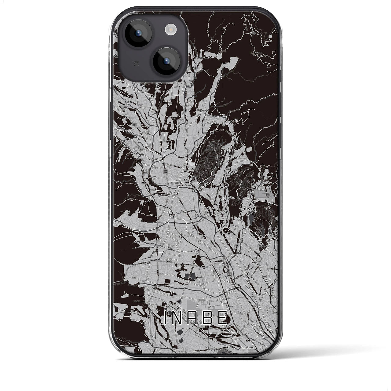【いなべ(三重県)】地図柄iPhoneケース(クリアタイプ)