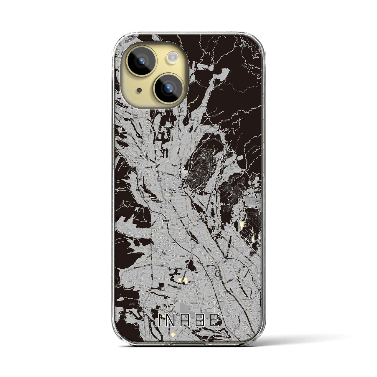 【いなべ(三重県)】地図柄iPhoneケース(クリアタイプ)