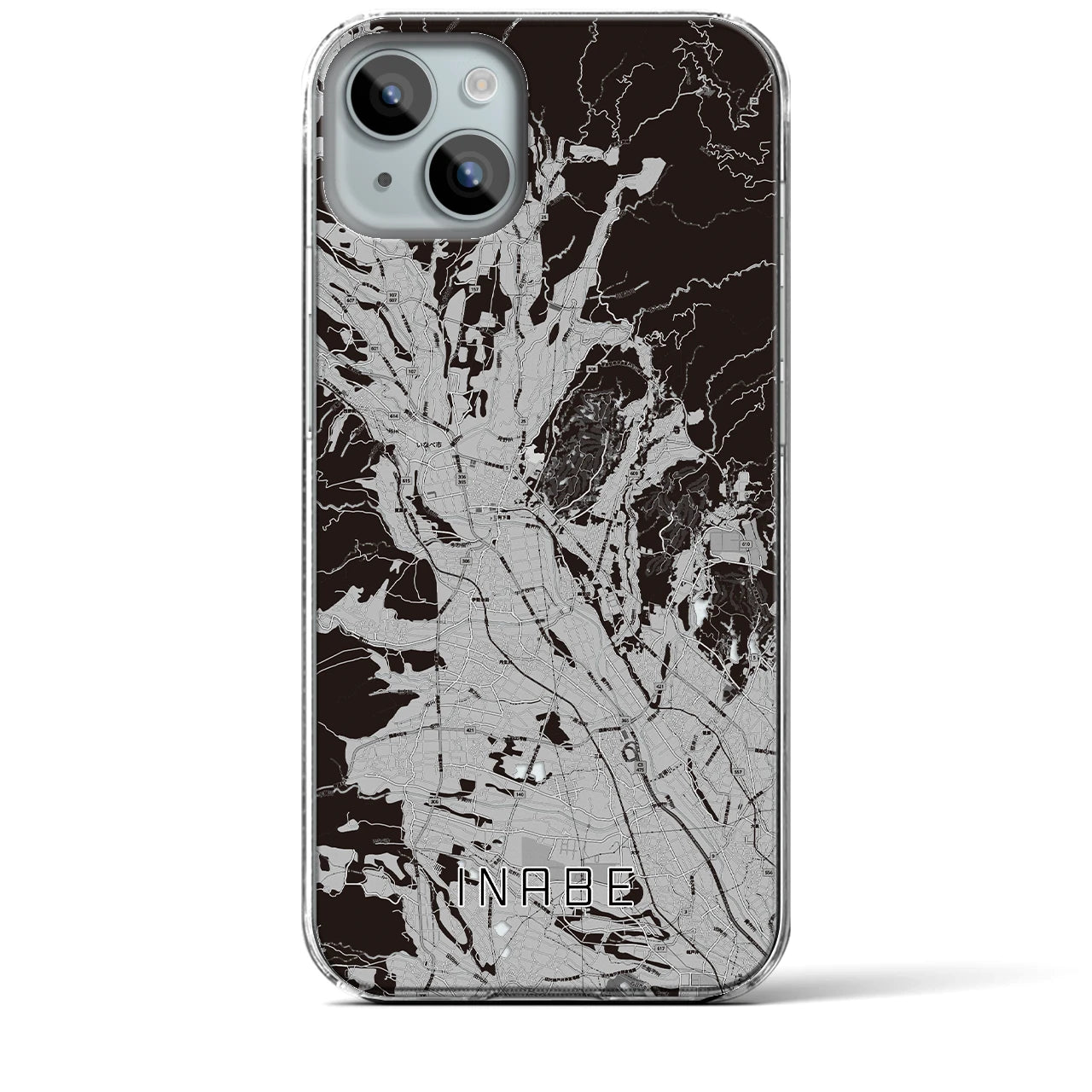 【いなべ(三重県)】地図柄iPhoneケース(クリアタイプ)