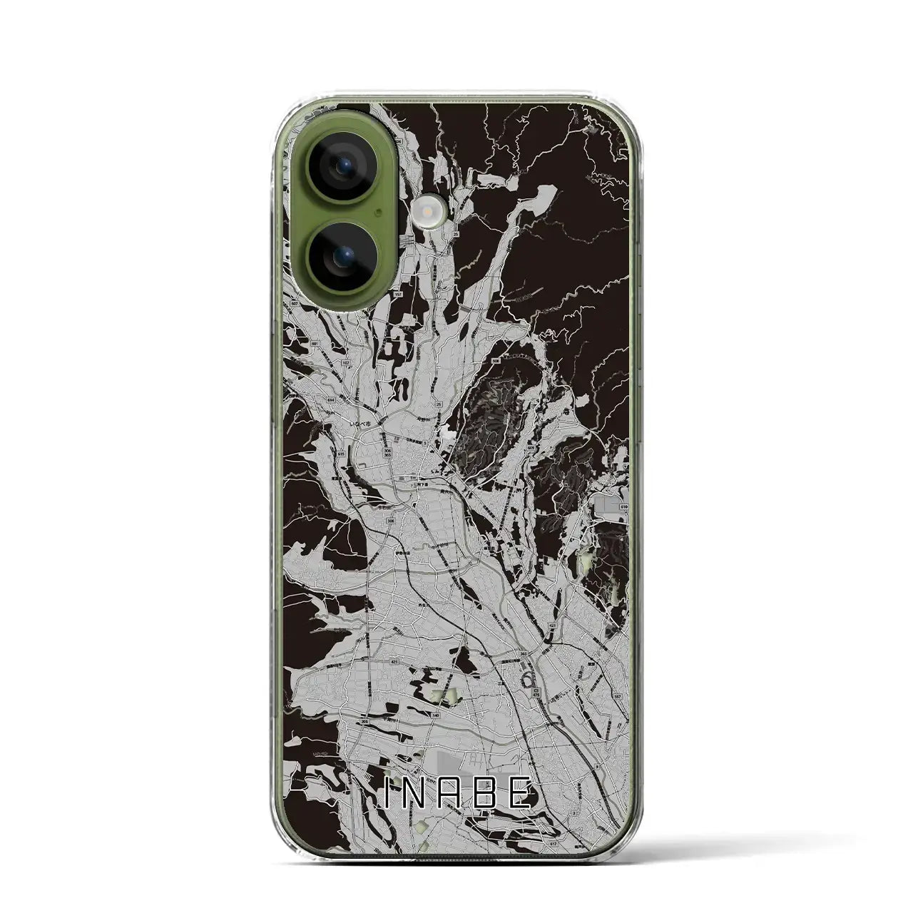 【いなべ(三重県)】地図柄iPhoneケース(クリアタイプ)