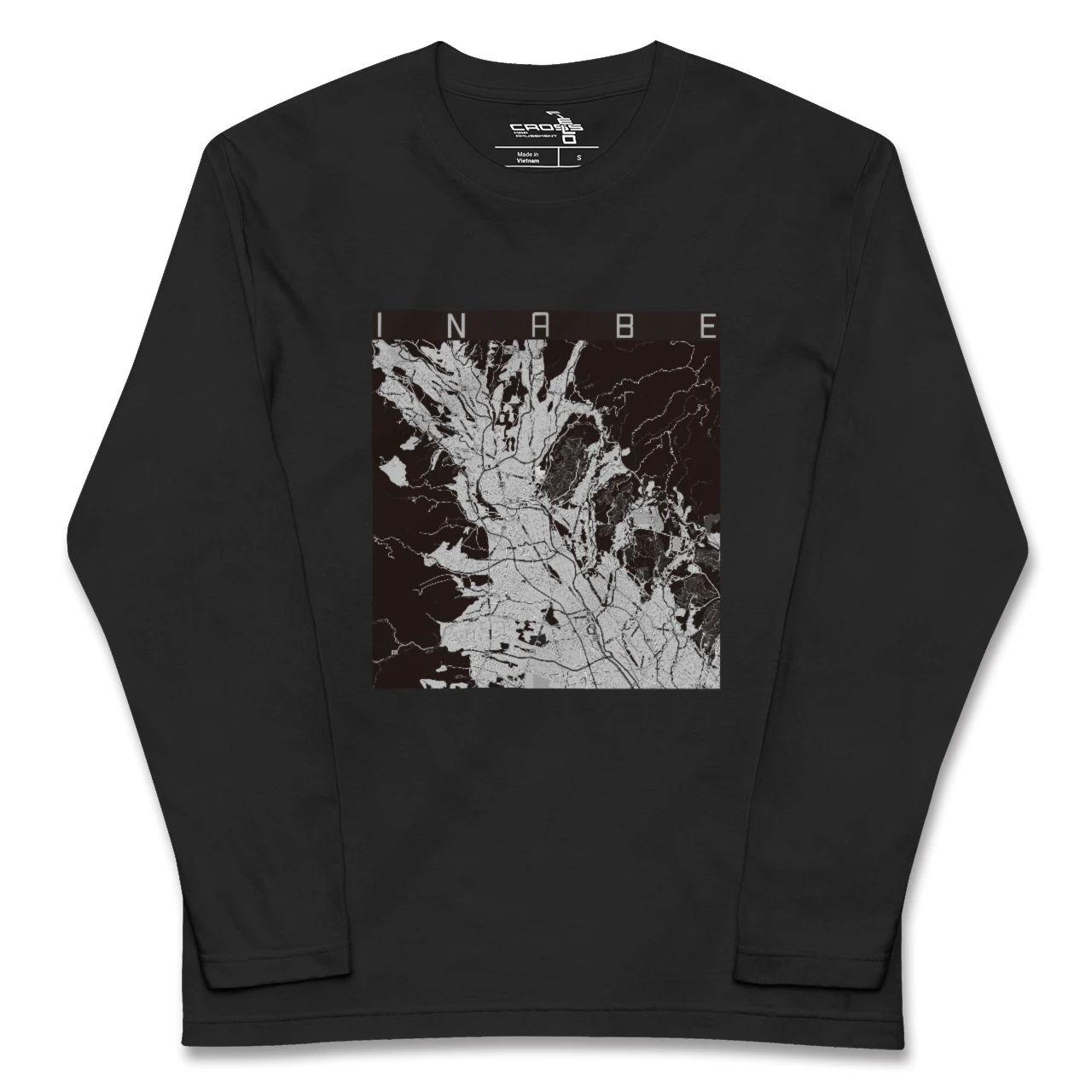 【いなべ(三重県)】地図柄ロングスリーブTシャツ