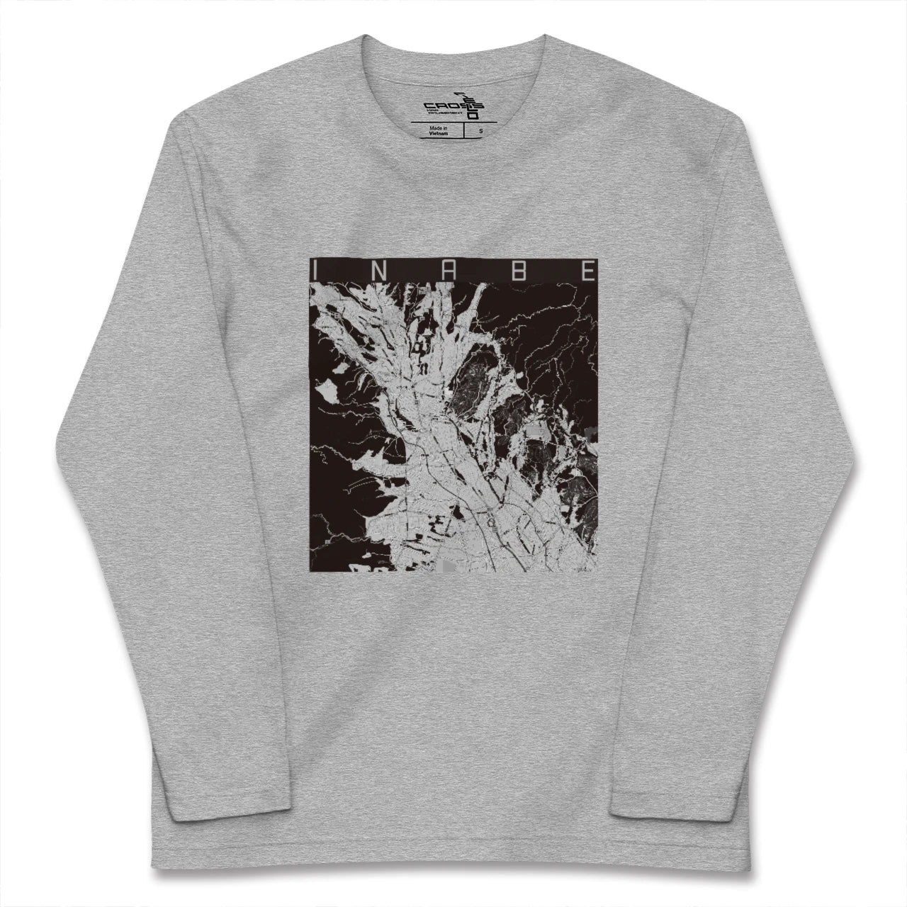 【いなべ(三重県)】地図柄ロングスリーブTシャツ