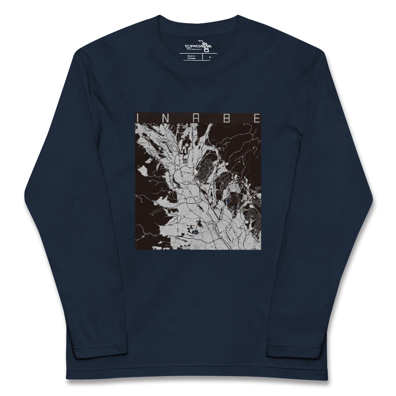 【いなべ(三重県)】地図柄ロングスリーブTシャツ