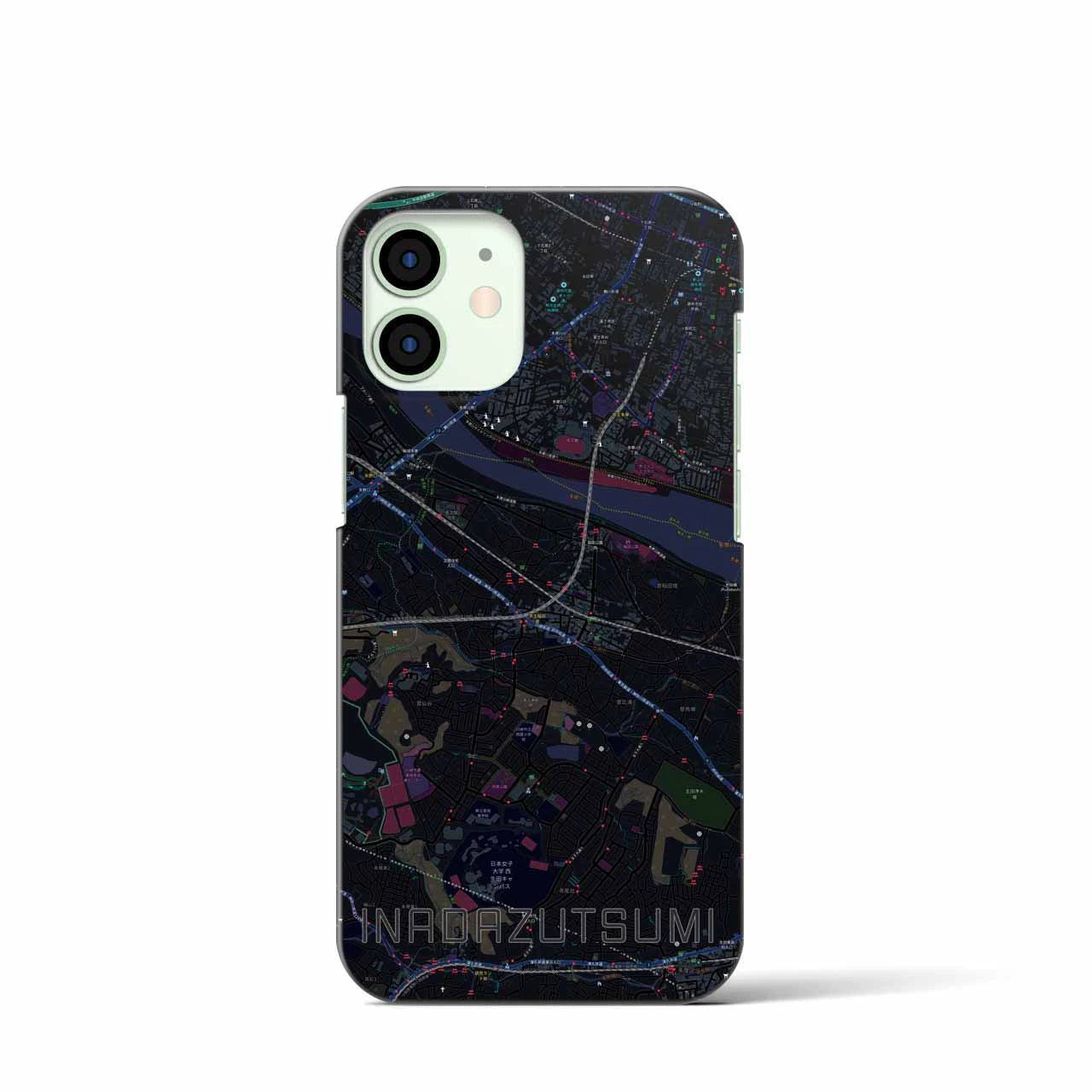 【稲田堤(神奈川県)】地図柄iPhoneケース(バックカバータイプ)