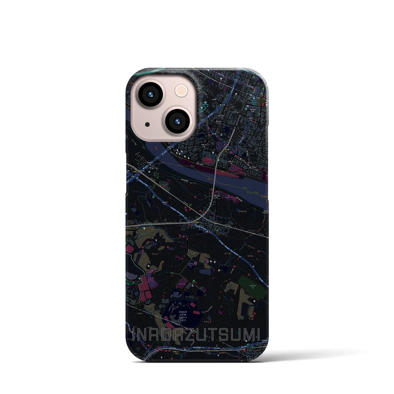 【稲田堤(神奈川県)】地図柄iPhoneケース(バックカバータイプ)
