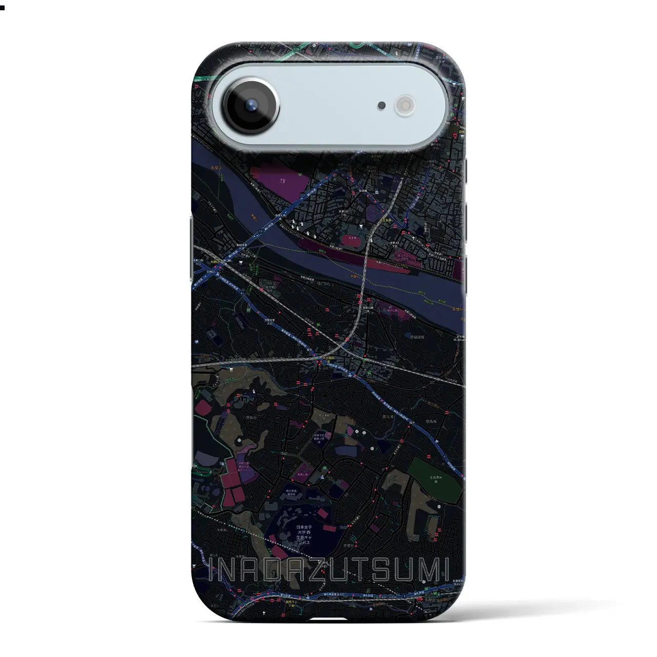 【稲田堤(神奈川県)】地図柄iPhoneケース(バックカバータイプ)