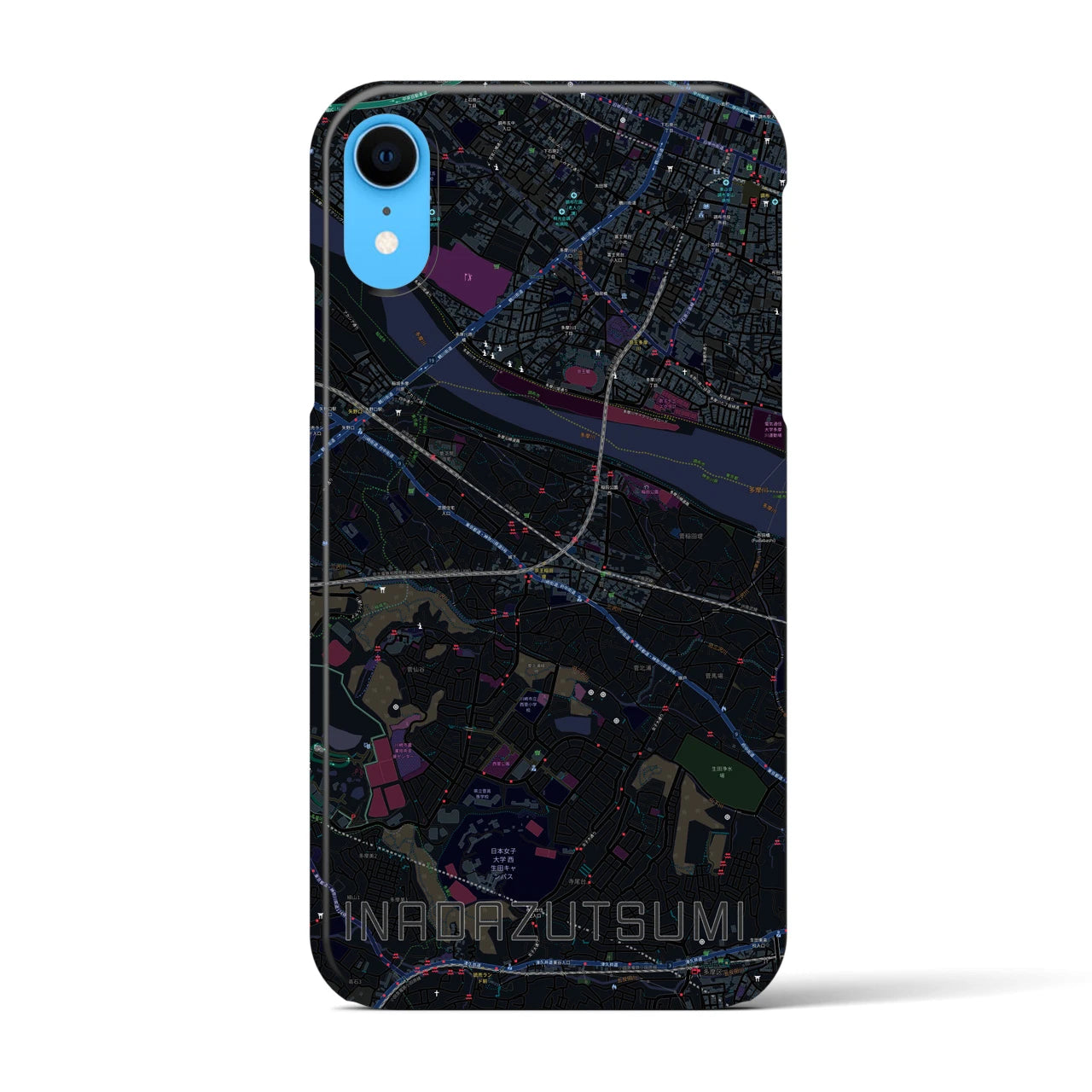 【稲田堤(神奈川県)】地図柄iPhoneケース(バックカバータイプ)