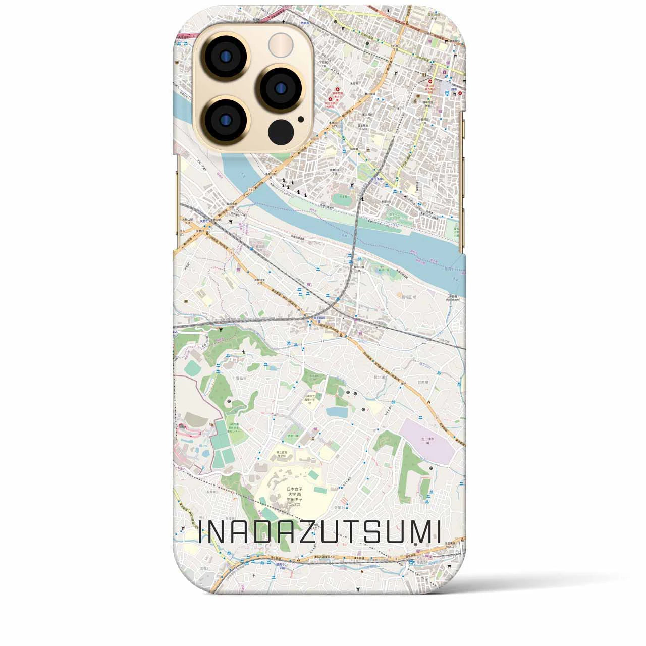 【稲田堤(神奈川県)】地図柄iPhoneケース(バックカバータイプ)