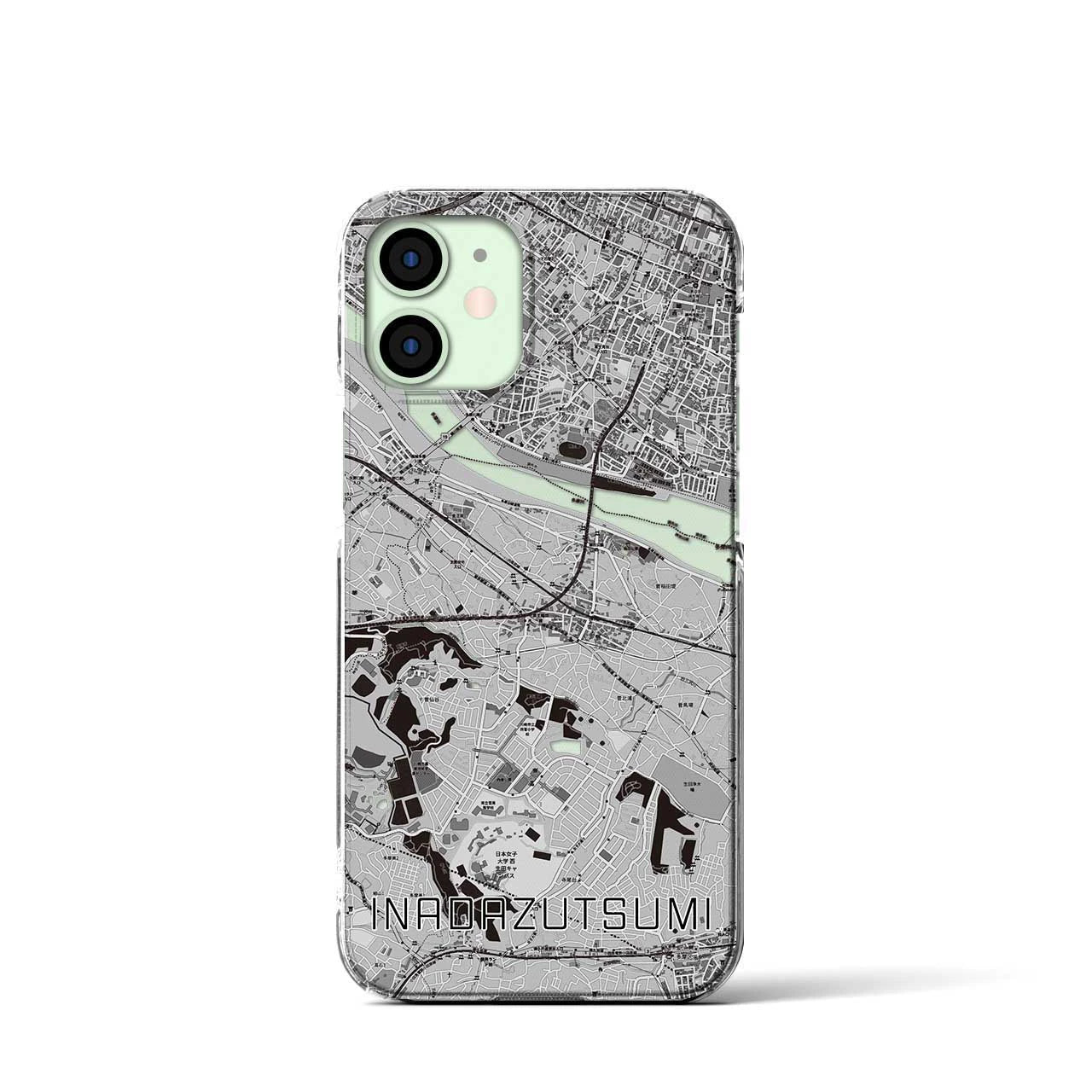 【稲田堤(神奈川県)】地図柄iPhoneケース(クリアタイプ)