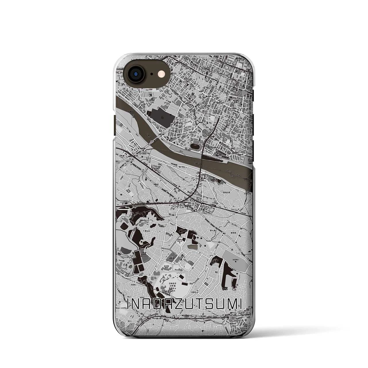 【稲田堤(神奈川県)】地図柄iPhoneケース(クリアタイプ)