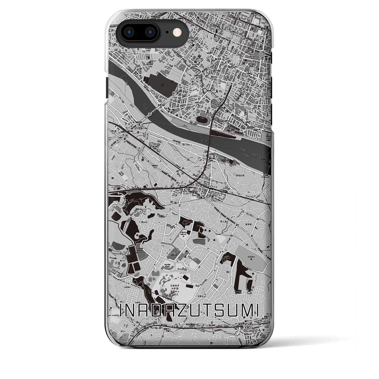 【稲田堤(神奈川県)】地図柄iPhoneケース(クリアタイプ)