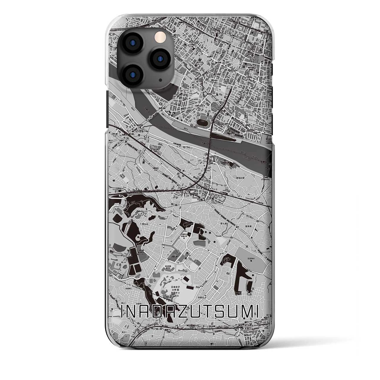 【稲田堤(神奈川県)】地図柄iPhoneケース(クリアタイプ)