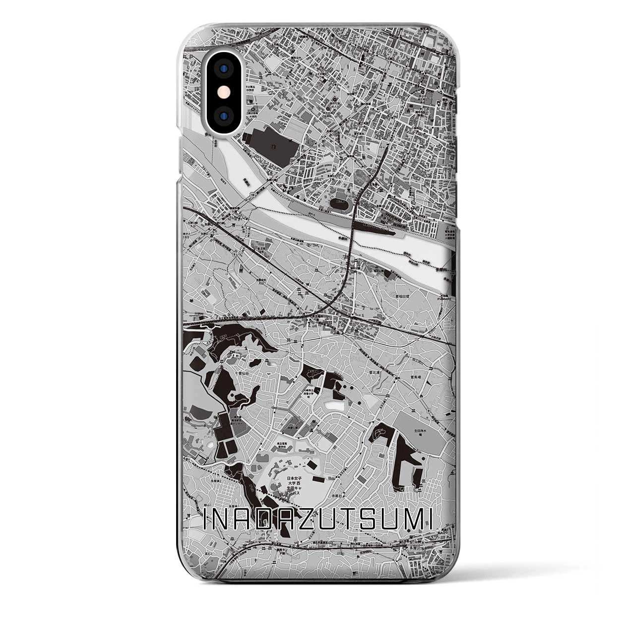 【稲田堤(神奈川県)】地図柄iPhoneケース(クリアタイプ)