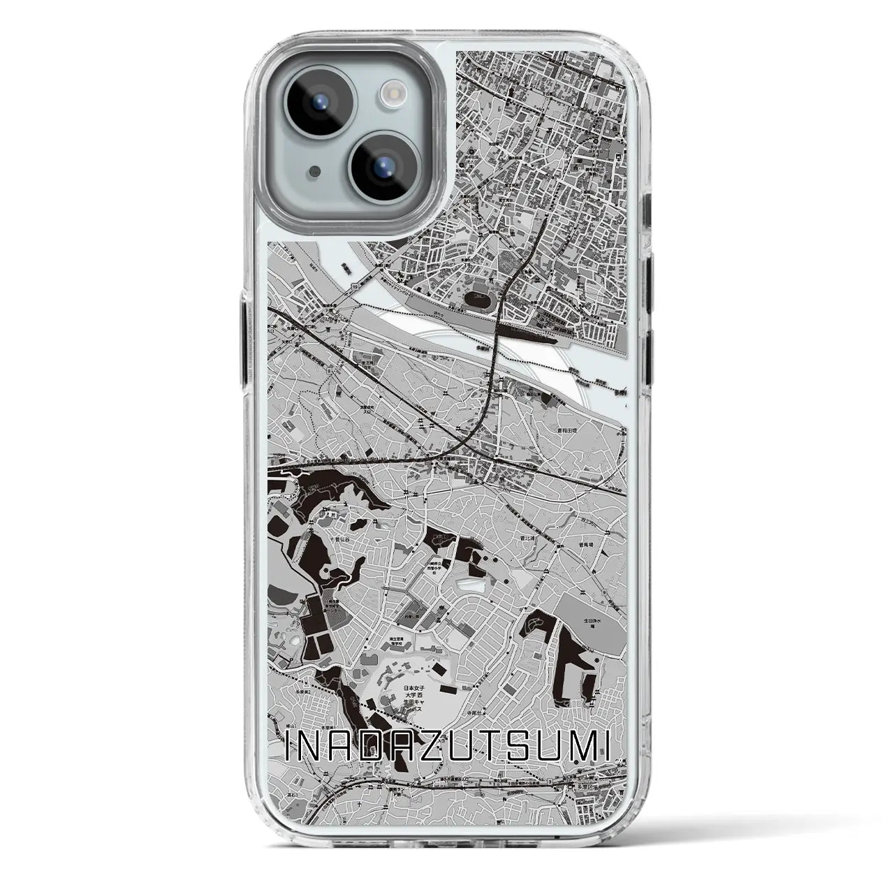 【稲田堤(神奈川県)】地図柄iPhoneケース(MagSafeタイプ)